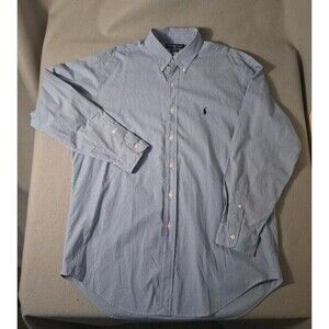 Ralph Lauren Dress Shirt 16.5 34 Yarmouth 100% Cotton Long Sleeve Button Down